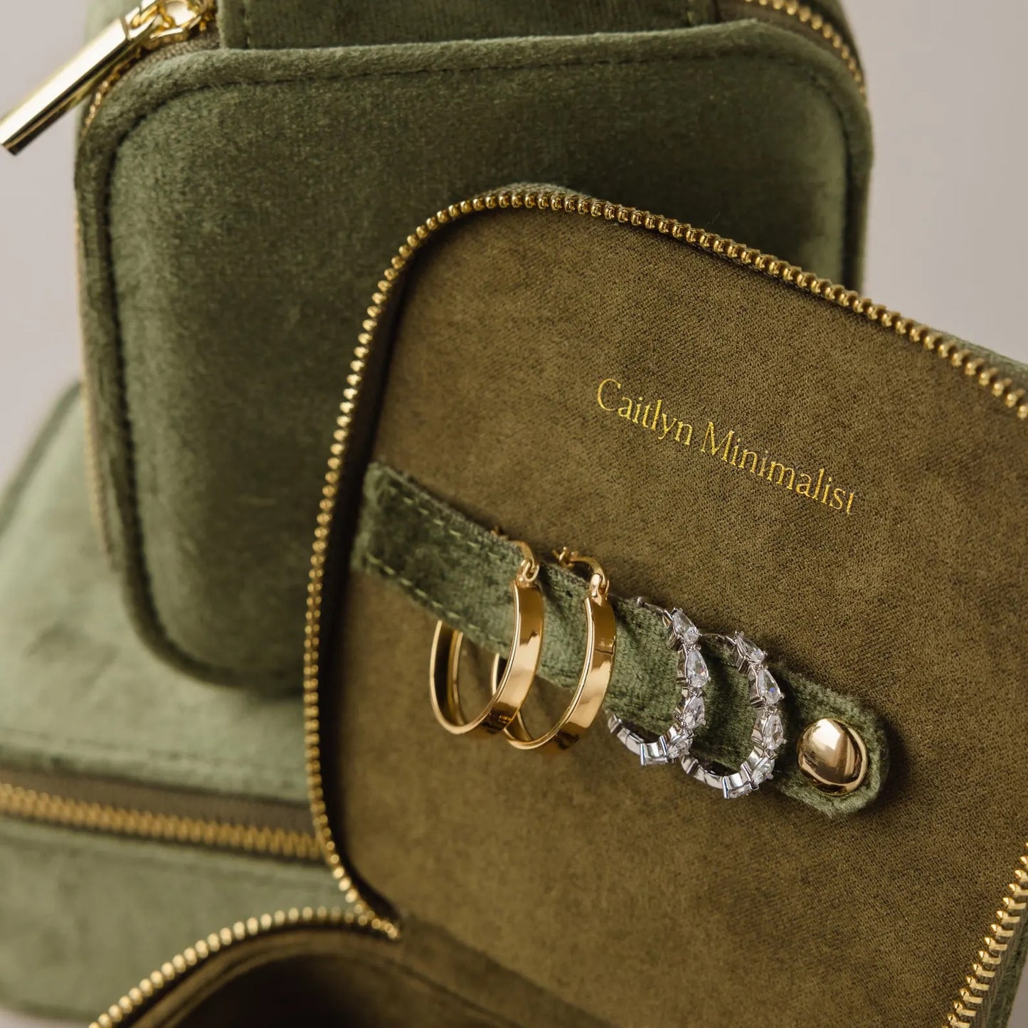 Green Velvet Jewelry Box