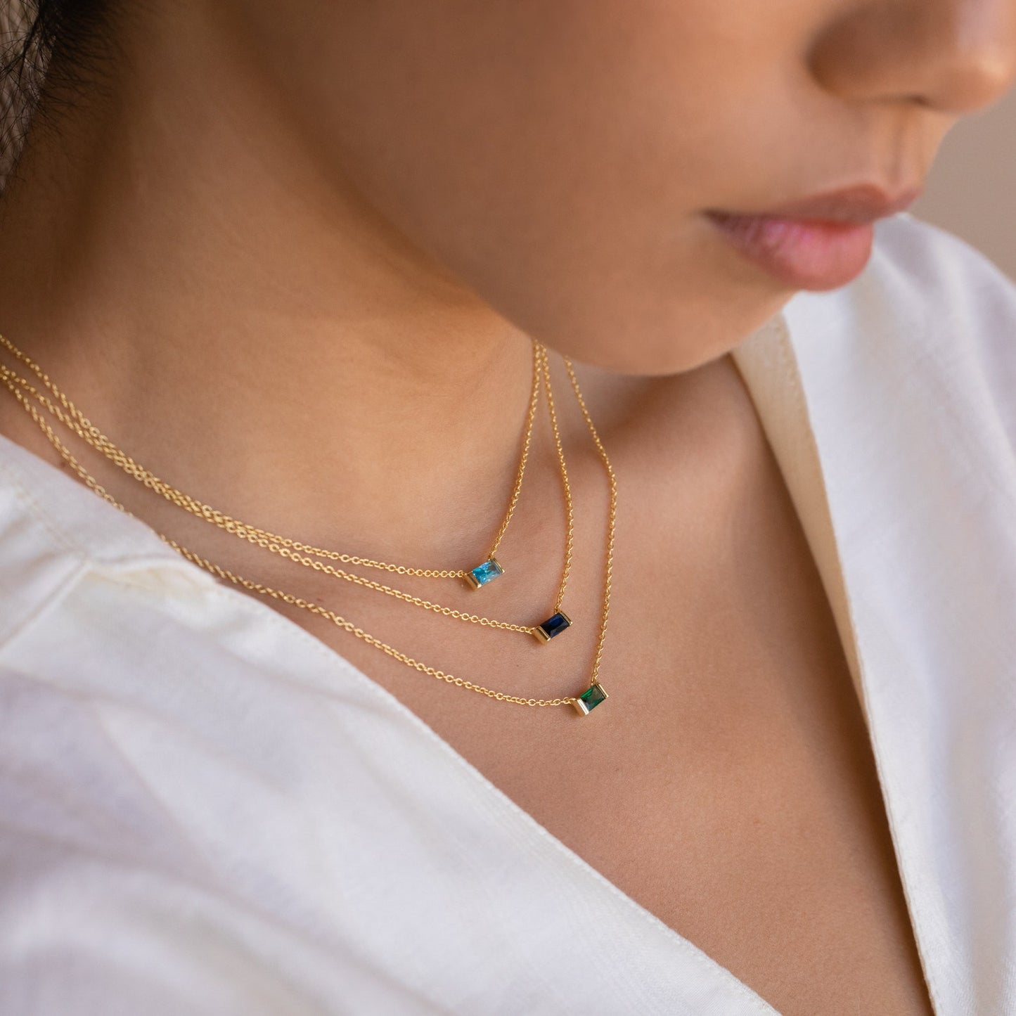 Collar de piedra natal de esmeril