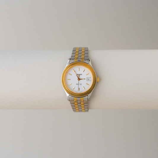 Vintage Tissot Swiss Round Two Tone Watch