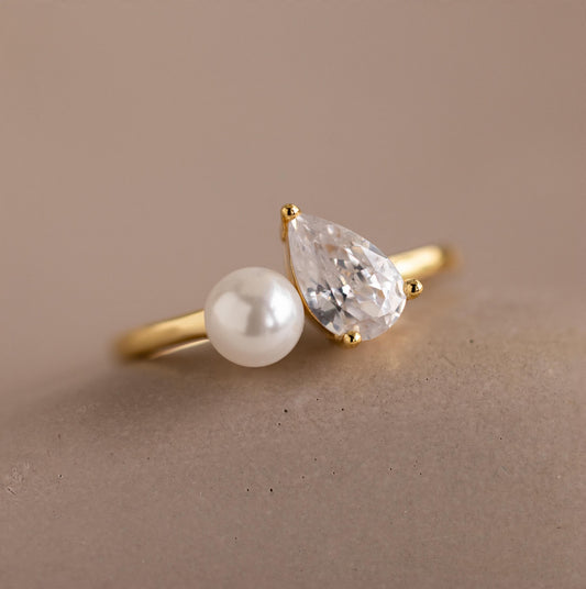 Pearl Diamond Ring