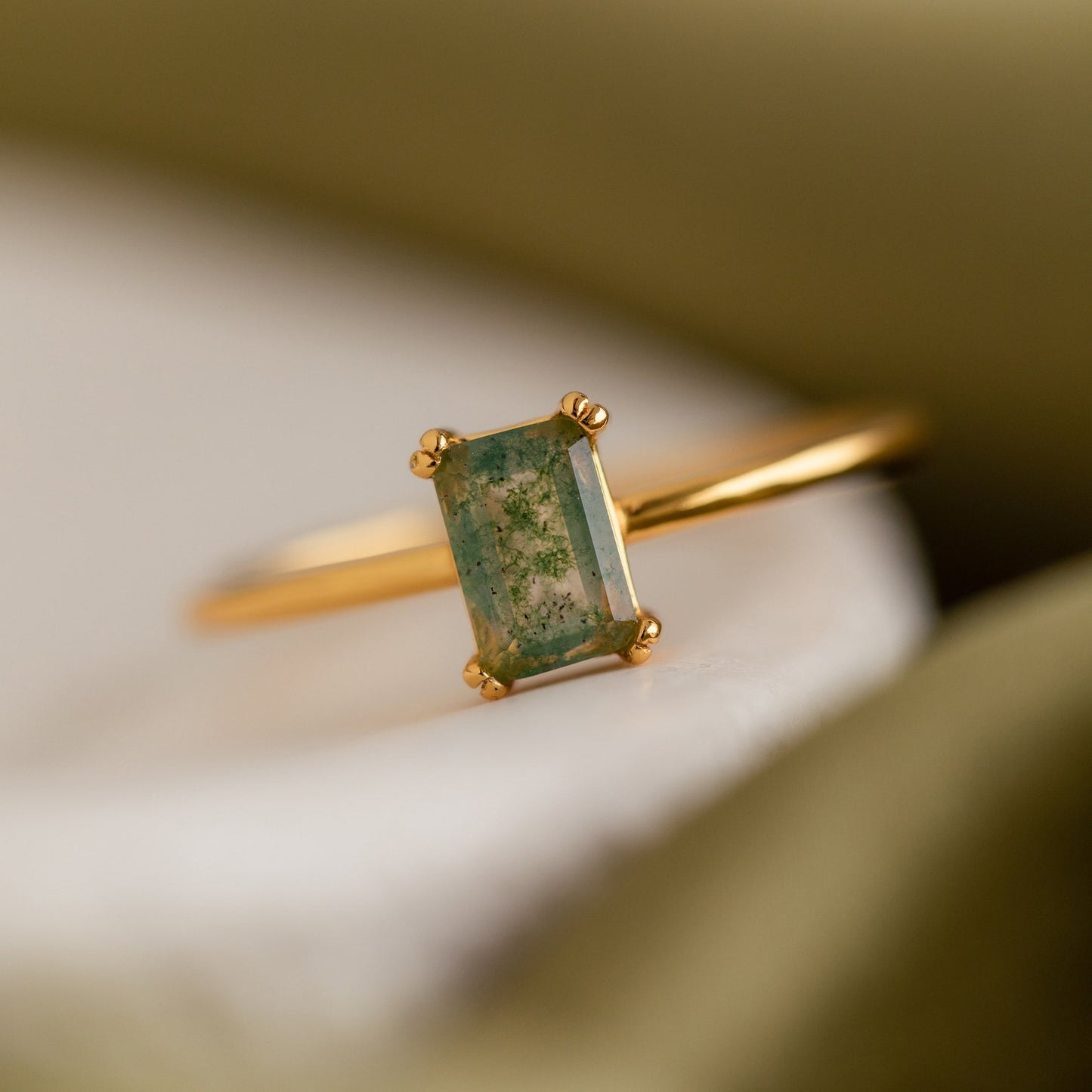 Bague Agate Émeraude