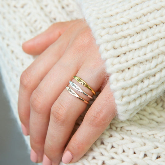 Bague prénom Arthur Skinny