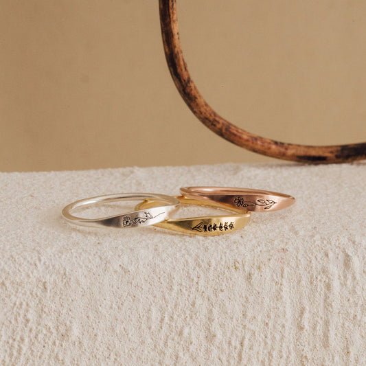 Bague fine fleur 